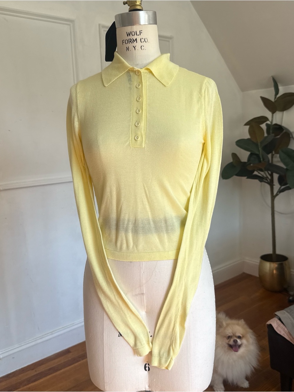 Lioness Girls Yellow long-Sleeve Polo Top - Picture 3 of 7